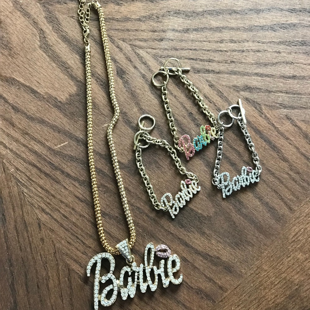Barbie necklace and bracelets